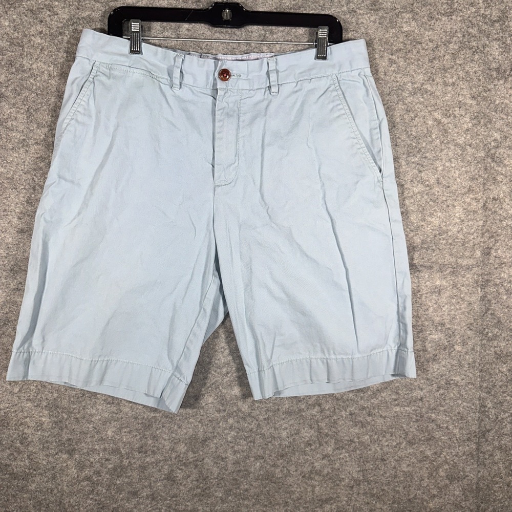 Tommy Hilfiger Classic Fit Flat Front Shorts Blue Men's Size 34 10" Inseam